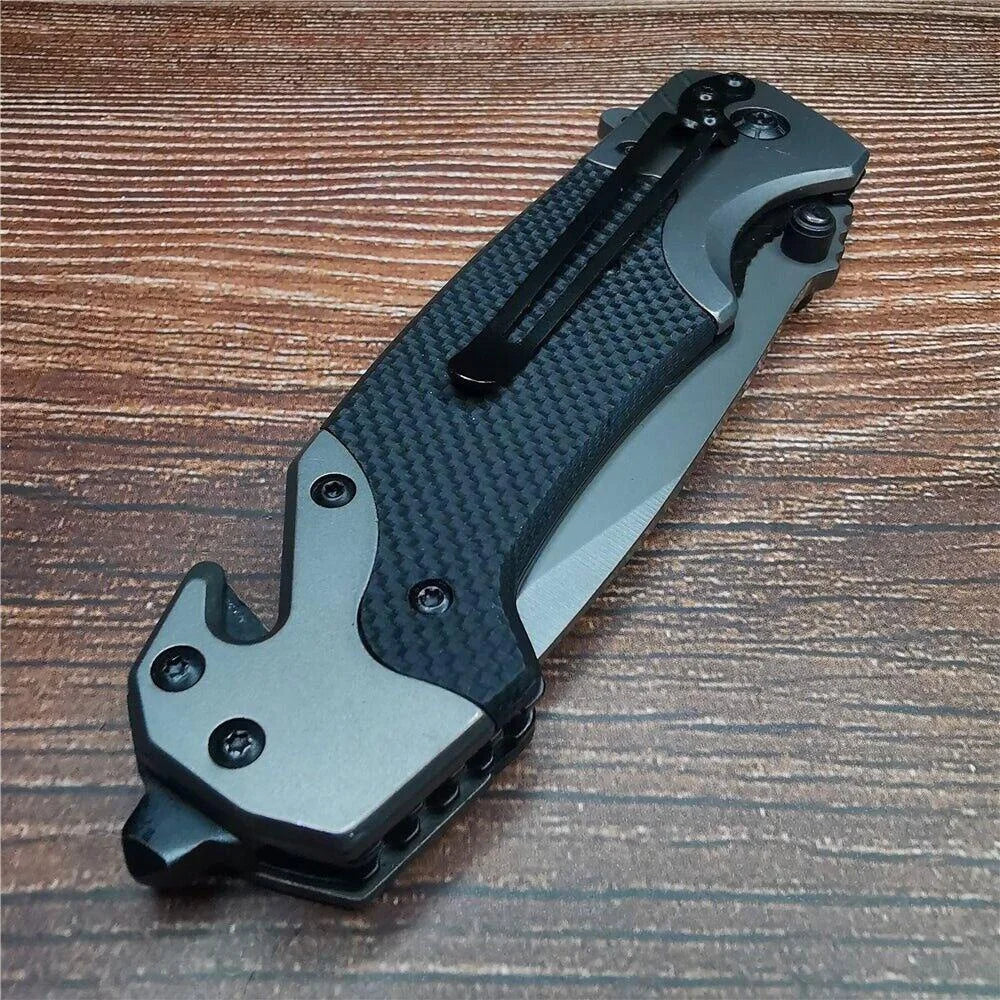 9" SPRING ASSISTED FOLDING STILETTO TACTICAL KNIFE Blade Pocket Tactical Knives