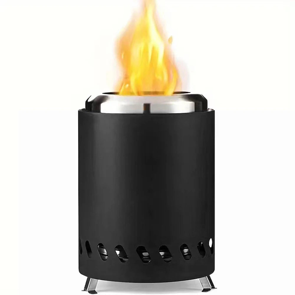 Smokeless Tabletop Fire Pit Stainless Steel Indoor Outdoor Table Top Firepit Portable Mini Stove for Outside Patio Camping
