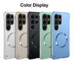 Thin Metallic Paint PC For Magsafe Magnetic Case For Samsung Galaxy S25Ultra S25 S24 S23 S22 Plus Ultra Borderless Cooling Cover