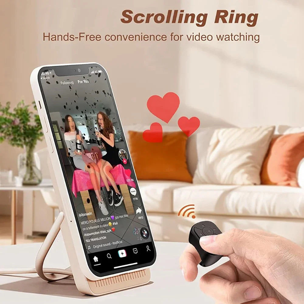 Remote Control Scrolling Finger Blutooth 5.3 Mobile Phone Video Remote Control Selfie Stick Fingertip Controller Automatic Page