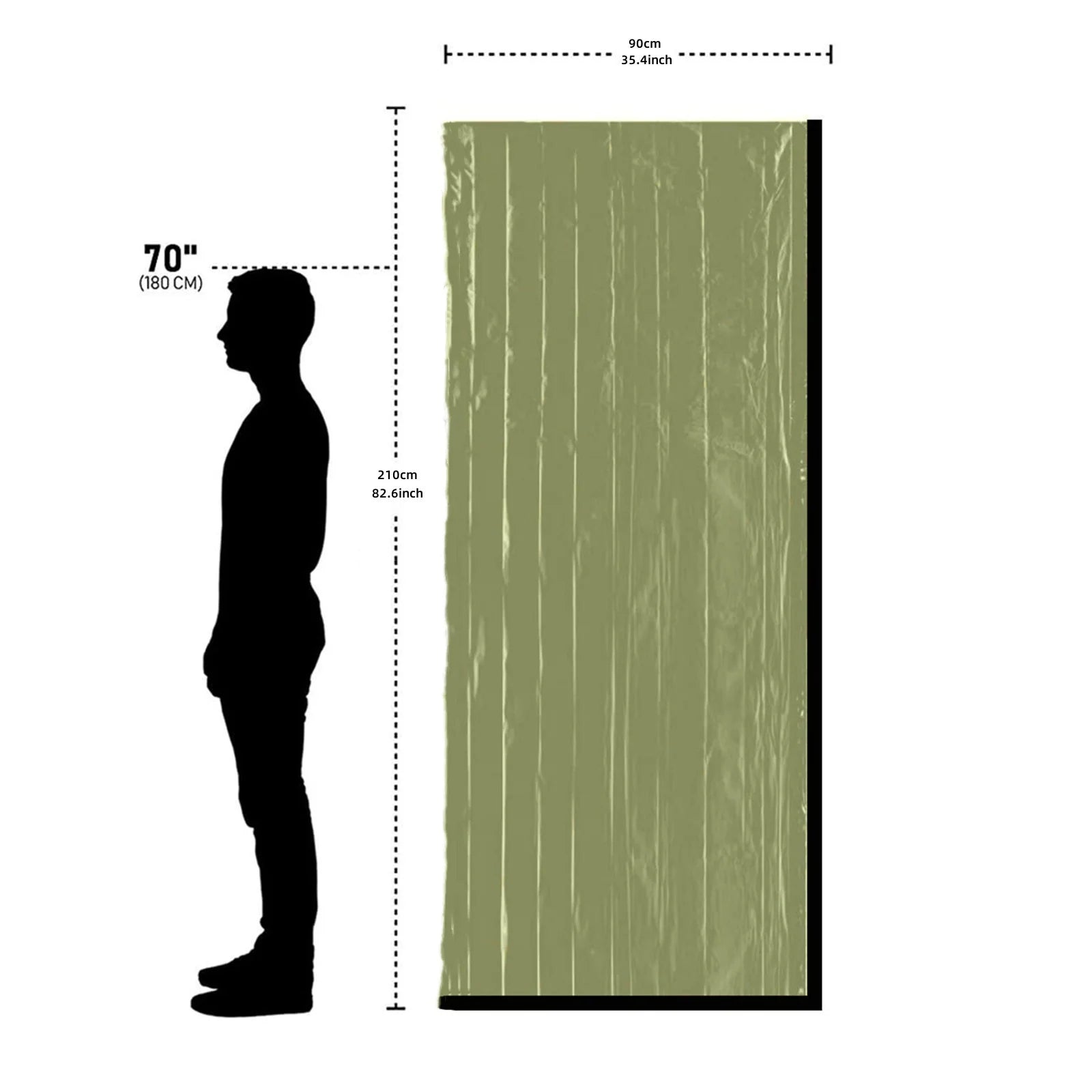 Emergency survival Sleeping bag Warm Bivy - Used as emergency Bivy bag, survival sleeping bag, Mylar emergency blanket