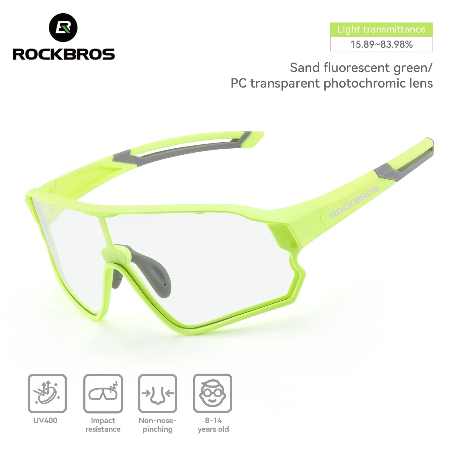 ROCKBROS Sunglasses Kids Girls Boys Polarized/Photochromic Goggles Children Glasses UV Protection Eyeglasses Eyewear