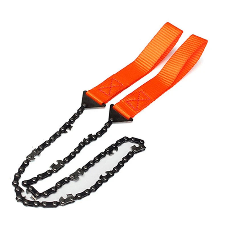 11 teeth Pocket Chainsaw For Camping Manual Chain Saw Survival Wire Saw -Rope Chain Saw For Cutting Tree Limbs