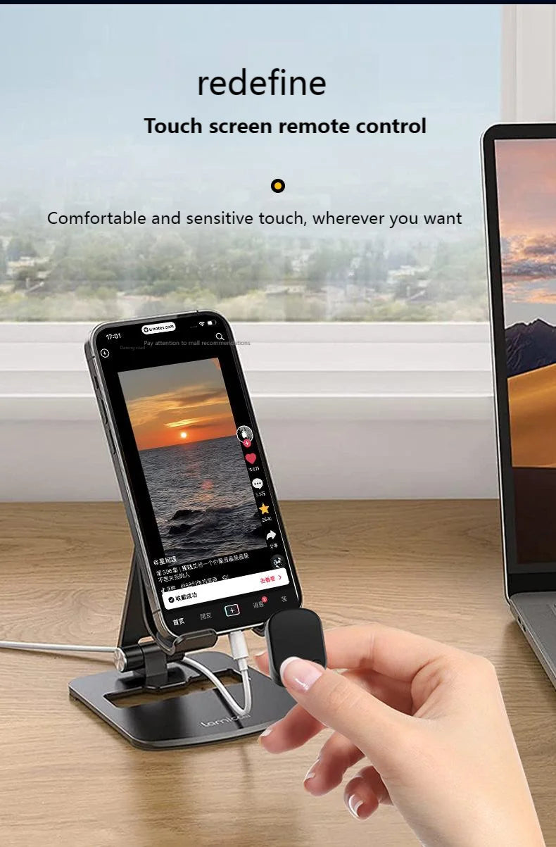 Wireless Bluetooth Ring Mouse With Touch Screen Remote Control Lightweight Tiktok YouTube Mini Air Mice For iOS Android Tablet