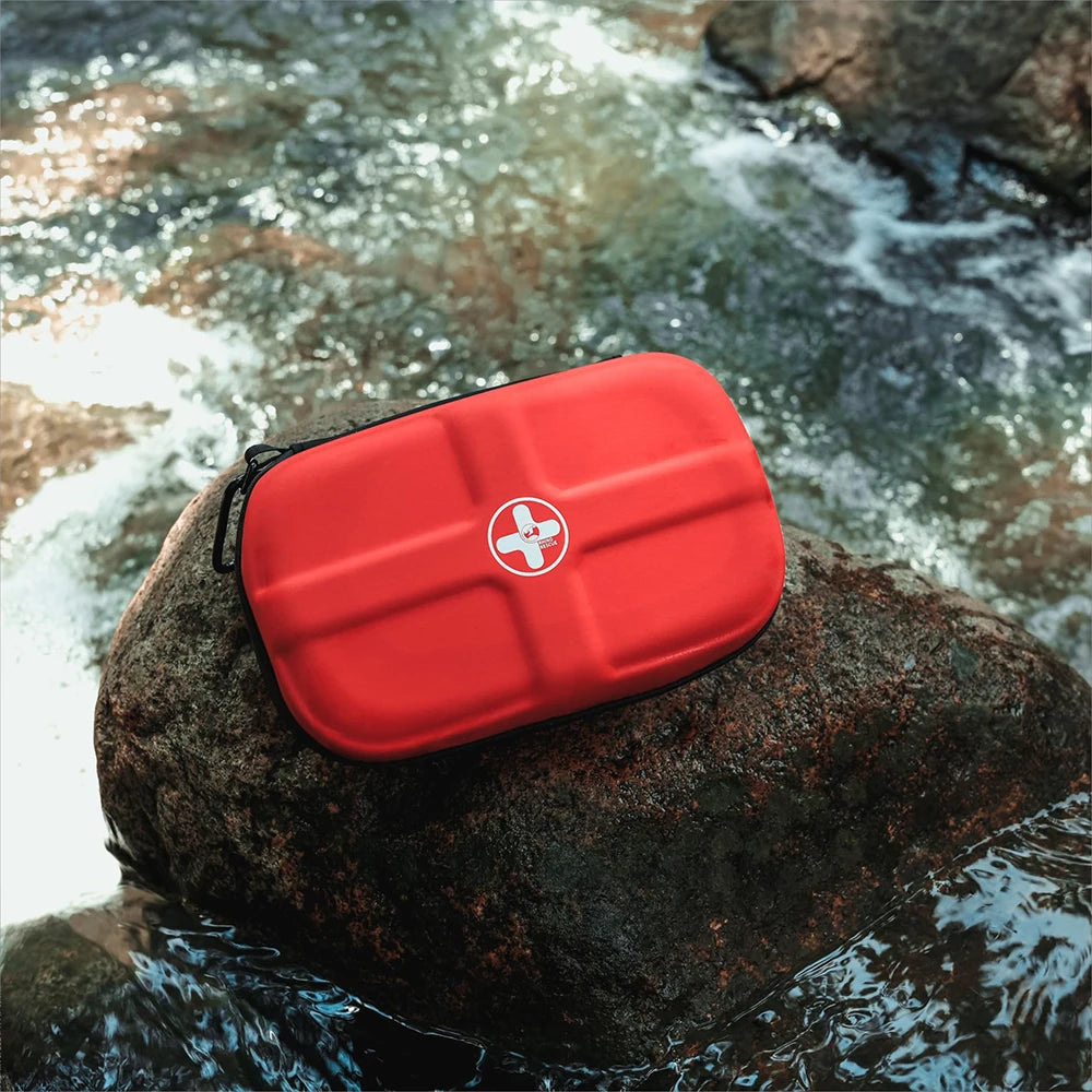 RHINO RESCUE Waterproof Portable First Aid Kit - Emergency Medical Travel Care Kit for Home College Dorm Camping Hiking