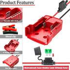 Car Emergency Power DIY Adapter Automotive 30A Fuse Igniter Jump Starter for Makita for Milwaukee for Dewalt 18V Li-ion  Battery