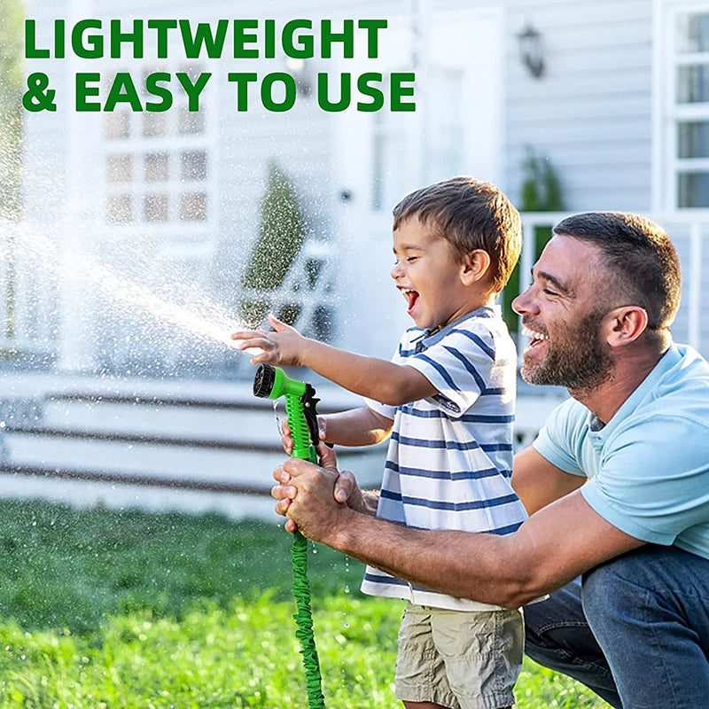 25FT-200FT Garden Hose Expandable Magic Water Pipes Home Garden Daily Watering Tools High-Pressure Car Wash Cleaning Water Gun
