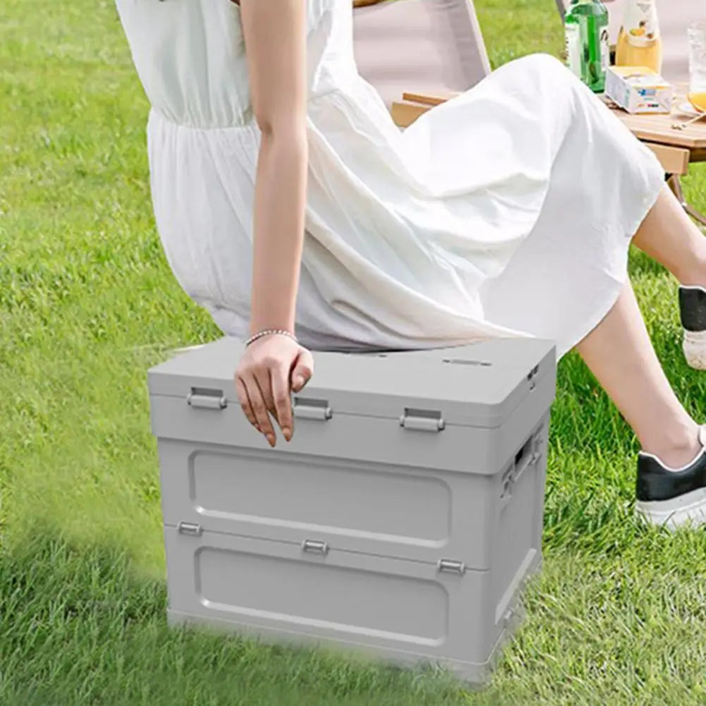 Folding Table with Storage Container Portable Folding Table with Storage Capacity Parking for Outdoor for Patio for Sports
