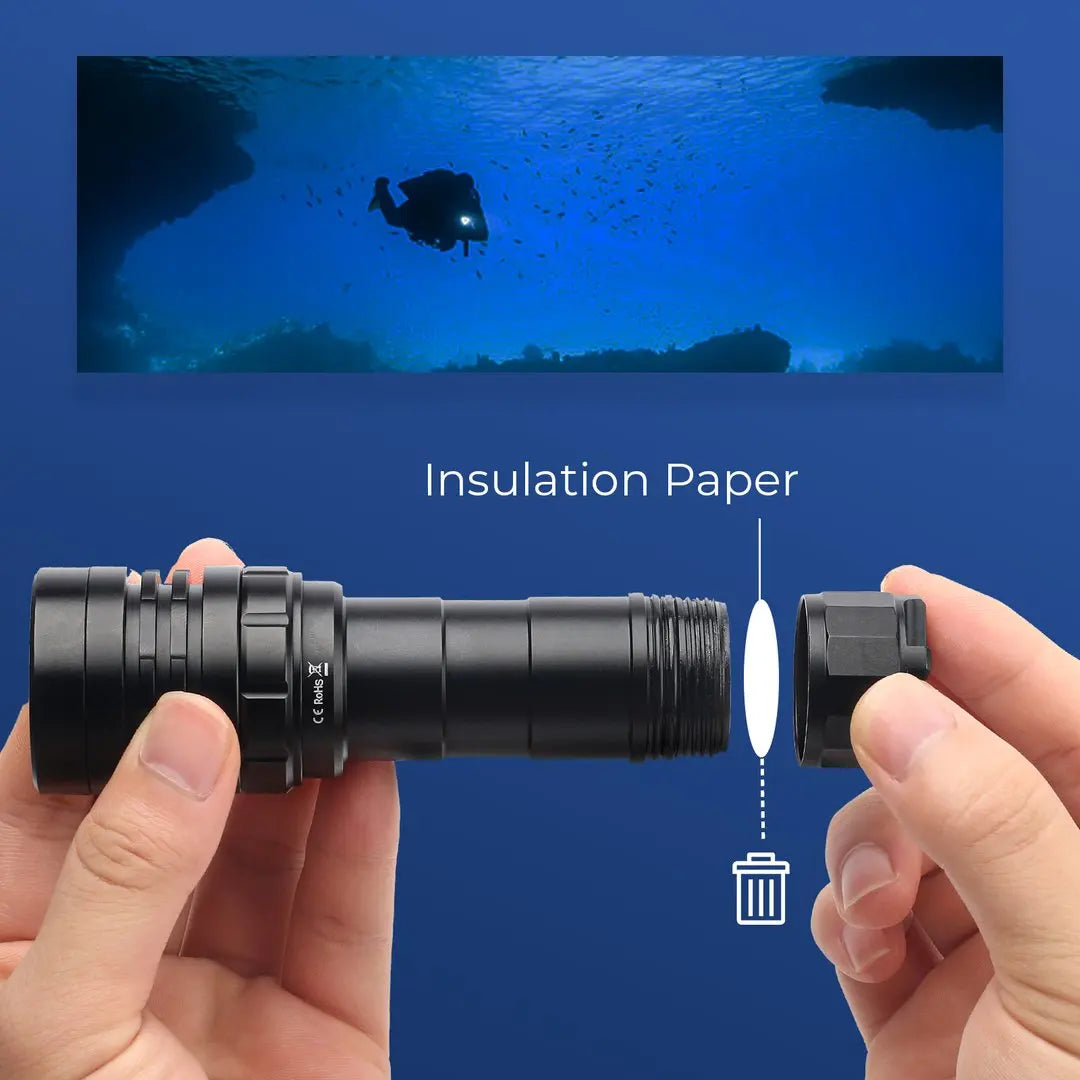 Sofirn SD05 Scuba Diving Flashlight XHP50.2 21700 Lantern 3000lm IPX8 Waterproof Magnetic Ring Orange Peel Reflector 18650 Torch