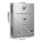 VEVOR 6L 8L 10L 12L 16L 18L LPG Portable Instand Water Heater Propane Gas LPG Wall-Mounted Tankless Water Heater Digital Display