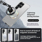 Thin Metallic Paint PC For Magsafe Magnetic Case For Samsung Galaxy S25Ultra S25 S24 S23 S22 Plus Ultra Borderless Cooling Cover