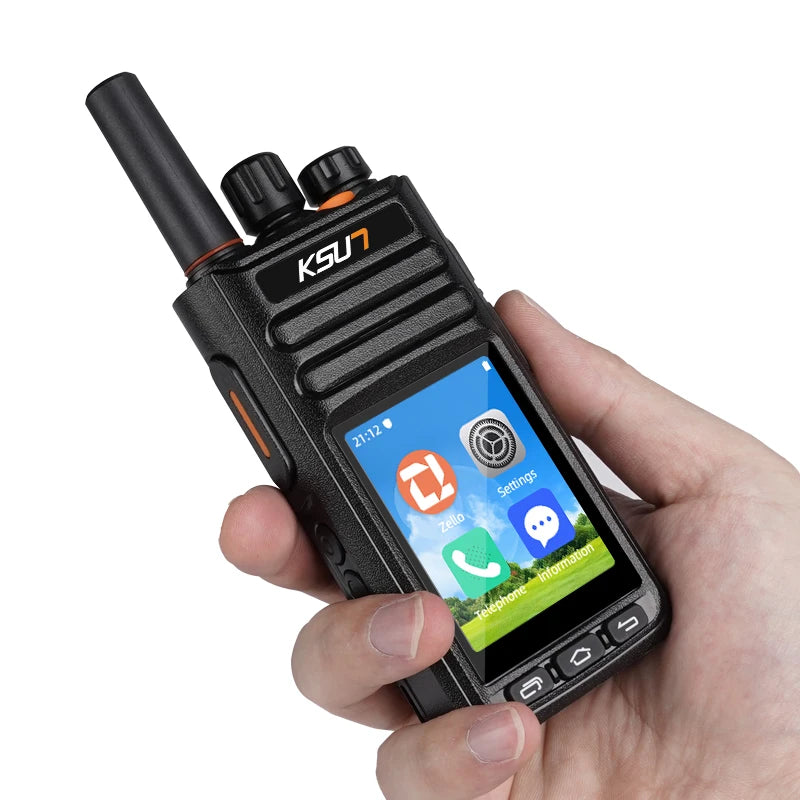 KSUT ZL65 Android 9.0 POC 4G LTE Wifi Radio Blue-tooth Two Way Radio Unlimited Distance Long Range Walkie Talkie