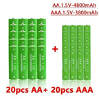 1.5V Rechargeable AA AAA 4.8-3.8Ah Battery For Torch Toys Clock MP3 Player Replace Ni-Mh Battery Delivery within 15-25 days