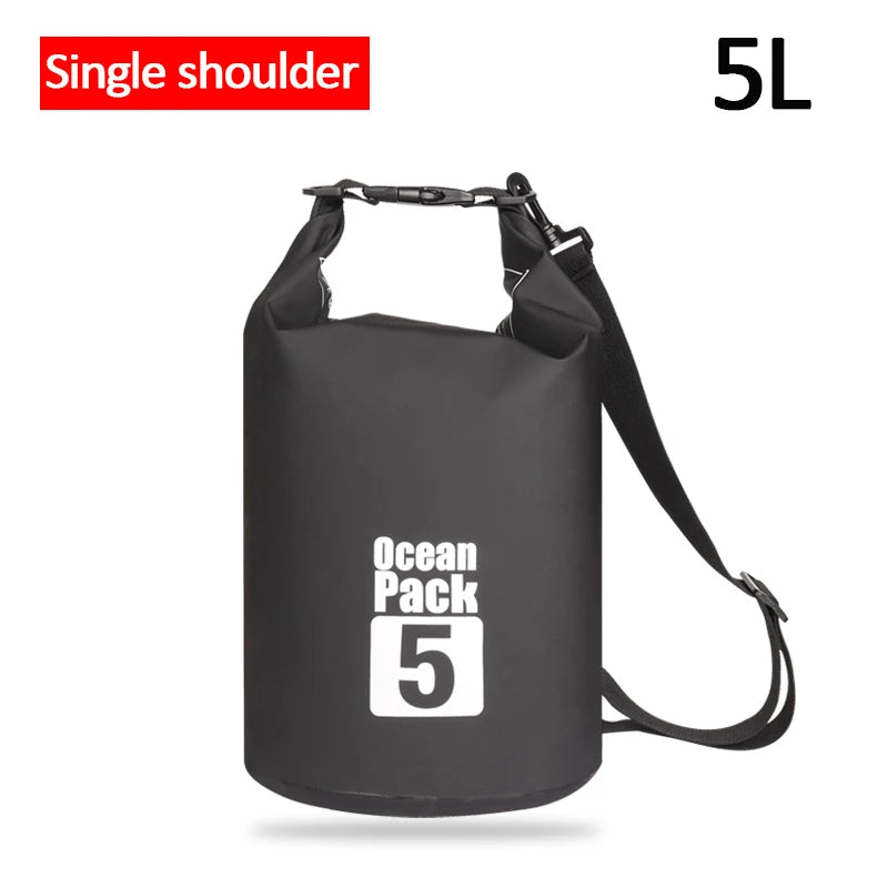 Outdoor PVC Waterproof Dry  Bag 5L 10L 20L 30L Outdoor Diving Foldable Storage Man Women Beach Swimming BaRafting Ocean Bag