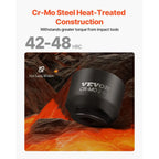 VEVOR 1/4, 3/8 & 1/2 Inch Drive Impact Socket Set, 210-Piece Full Metric/Standard with Extensions & Universal Joint, 3 Cases