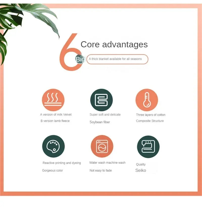 Soft Fluffy Warm Winter Blanket Thicken Lamb's Wool Autumn Warmth Blankets for Bed Milk Velvet Comfortable Sofa Blanket Throw