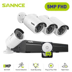 SANNCE 5MP POE Video Surveillance System Set 8CH 8MP NVR System CCTV Security Outdoor 5MP IP Cameras Surveillance Kit