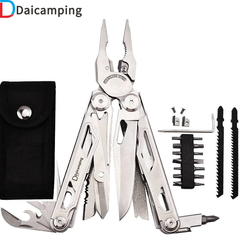 Daicamping DL30 Replaceable Parts Multi Hand Tools Set Multi-tools Folding Knives EDC Survival Gear Manual Plier Multitools