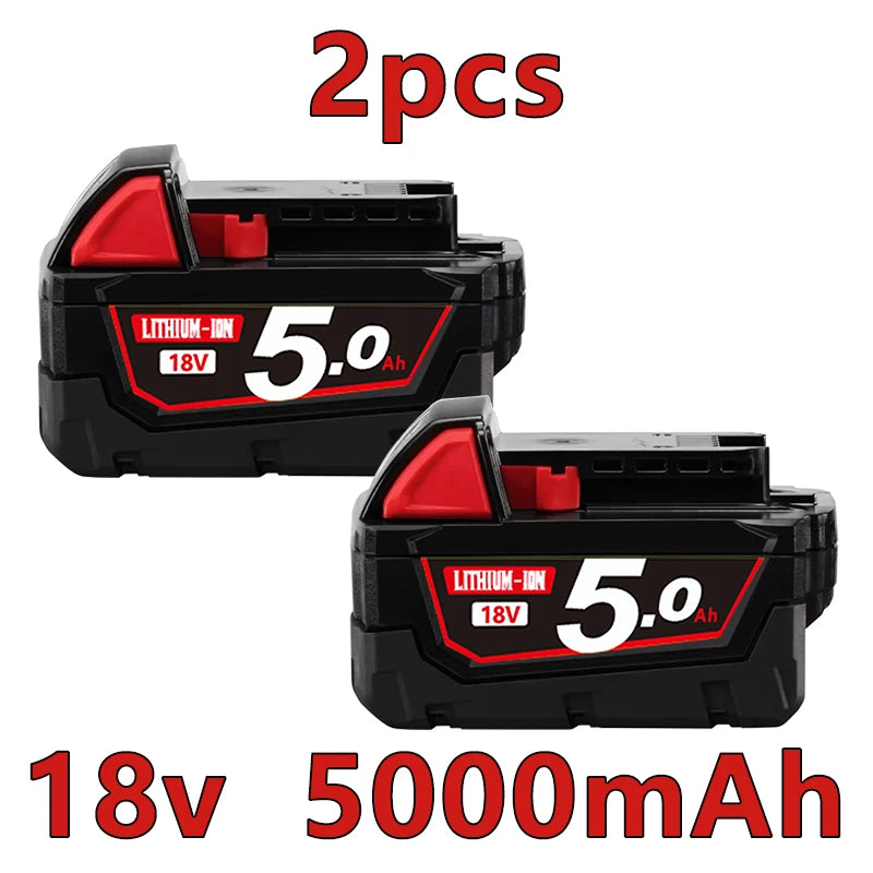 For Milwaukee 18V/ 3Ah 5Ah 6Ah 18650 Lithium Replacement Battery For Milwaukee 48-11-1860 48-11-1850 48-11-1840 Tool Battery