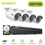 SANNCE 5MP POE Video Surveillance System Set 8CH 8MP NVR System CCTV Security Outdoor 5MP IP Cameras Surveillance Kit
