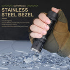 Sofirn SC33 XHP70.3 HI LED Flashlight Tactical 5200lm Powerful 21700 USB C Rechargeable Torch with Tail E-switch Outdoor Light