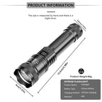 2000LM Ultra Bright P50 LED Flashlight Tactical EDC Emergency Spotlight Telescopic ZoomHandheld Torch  w/ 14500/18650 Battery