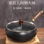 Hot selling iron pot, big belly pot, handmade forging small wok, mini small iron pot, uncoated and non stick household wok