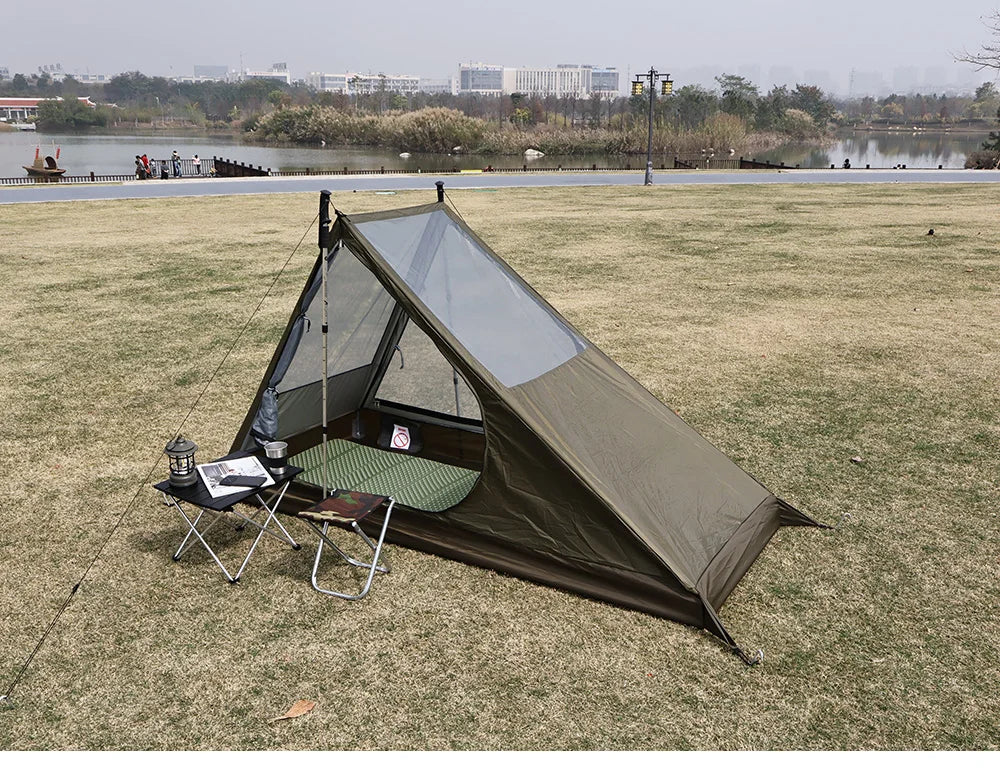 Airy Mesh Tent 1 Person Ultralight Tent Quick Setup Backpacking Shelter Breathable Mosquito Proof for Camping and Trekking