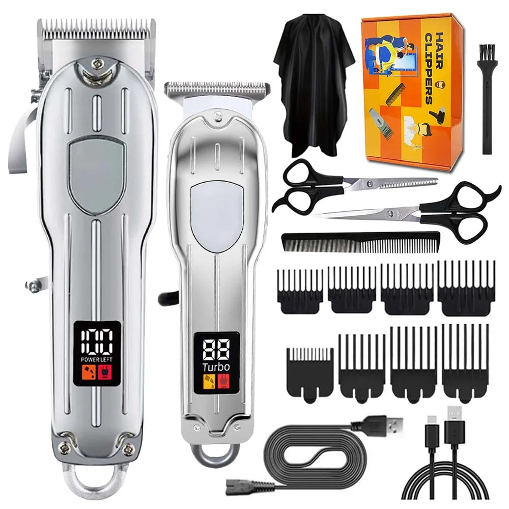 Hair Clippers for Men Professional, Barber Clippers and Trimmers Set, Cordless Hair Clippers for Hair Cutting Kit