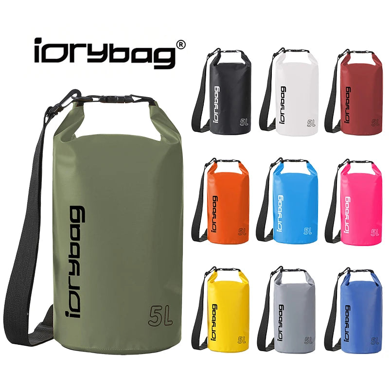 Idrybag Dry Bag Waterproof Bag for Women Men 2/5/10/15/20L Swimming Rafting Kayaking River Trekking Waterproof Dry Bag Backpack