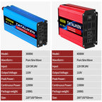 Pure sine wave inverter American socket 3500 w / 4500 w / 5000 w / 6000 w / 7000 w / 8000 w household portable digital display i