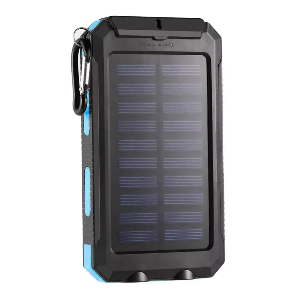 Solar Panel DIY Power Bank Case Charge Storage Box Dual USB Power Bank Shell SOS Light Flashing Light Compass Power Bank Box