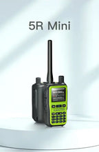 BAOFENG New Walkie Talkie 2PCS 5R Mini 5W Radio walkier talkie BT Dual PTT Transmission AM Aviation Reception Mini Case Radio