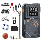 5000A 150PSI Car Jump Starter with Air Compressor Auto Tire Inflator, Large LCD Display, LED Light, for Cars, Bike & Motorcycle