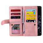 Zipper Wallet Case for Samsung Galaxy S25Ultra S24 Ultra 24FE S25 Plus Leather Case Kickstand Phone Cover Cash Cards Pocket