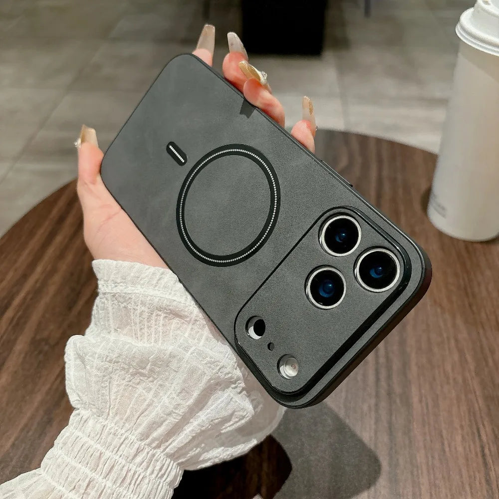 Magnetic Leather Case for iPhone 17 Pro Max 17 Air 17Pro Cover Magnet for Mag-safe Anti-knock All-round Camera Protector Shell