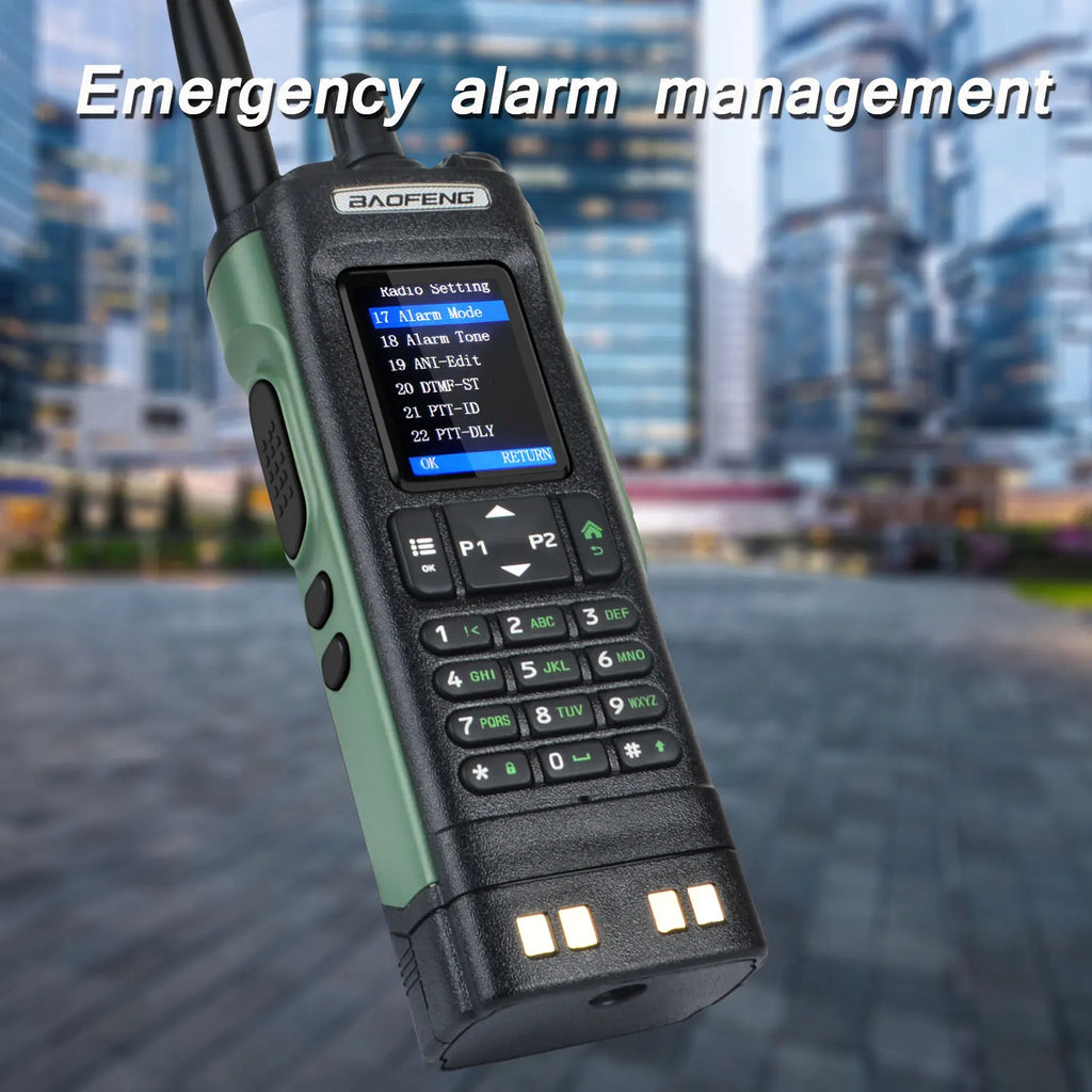 Walkie Talkie Baofeng UV-32 Air Band 10W GPS Amateur FM Two Way Radio with 2.0" HD Screen and 2200mah USB-C Charging Battery