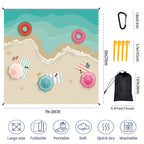 Beach Mat Outdoor Picnic Sandproof Waterproof Soft Comfortable Material Light Weight Portable for Beach Outdoor Travel Camping