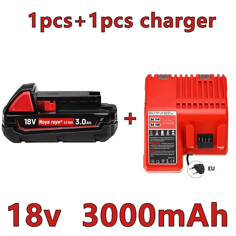 For Milwaukee 18V/ 3Ah 5Ah 6Ah 18650 Lithium Replacement Battery For Milwaukee 48-11-1860 48-11-1850 48-11-1840 Tool Battery