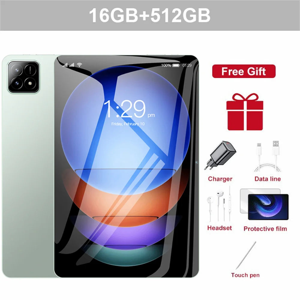 Pad 7s pro Tablets 20000mAh 5G Dual SIM WIFI For Kids Tablet PC 10inch 22GB+2TB Global Version Android Tab With keyboard 2025