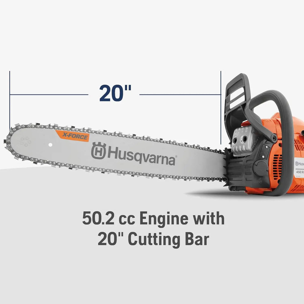 20-Inch Gas Chainsaw, 50.2cc 3.2HP 2-Cycle Engine for Tree Pruning, Yard Cleanup & Firewood Cutting