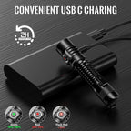 Sofirn SP31 V3.0 Tactica Flashlight with Dual Switch USB C 18650 Rechargeable Power Indicator 6000K Torch