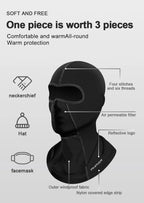 PHMAX Motorcycle Riding Mask Wind Protection And Warmth Breathable Full Face Mask Balaclava Hat Scarf Hood Moto Biker Wind Cap