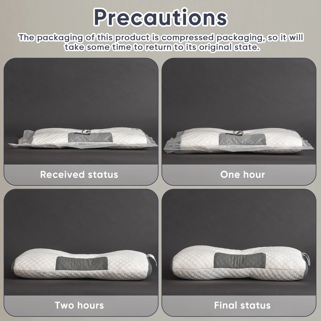 2pcs Massage Neck Pillows Adjustable Ergonomic Orthopedic Contour Support, High-Quality Pillow Core, All-Season Sleeping Comfort