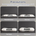 2pcs Massage Neck Pillows Adjustable Ergonomic Orthopedic Contour Support, High-Quality Pillow Core, All-Season Sleeping Comfort