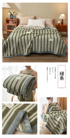 Knit Blanket Throw Soft Chenille Yarn Knitted Blanket Machine Washable Crochet Handmade Knit Throw Blanket for Couch Bed