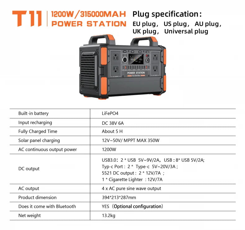 3000W Portable Power Stations Lifepo4 Battery Camping Outdoor Power Supply 5376wh Energy Storage 2400W Portable Power Generator