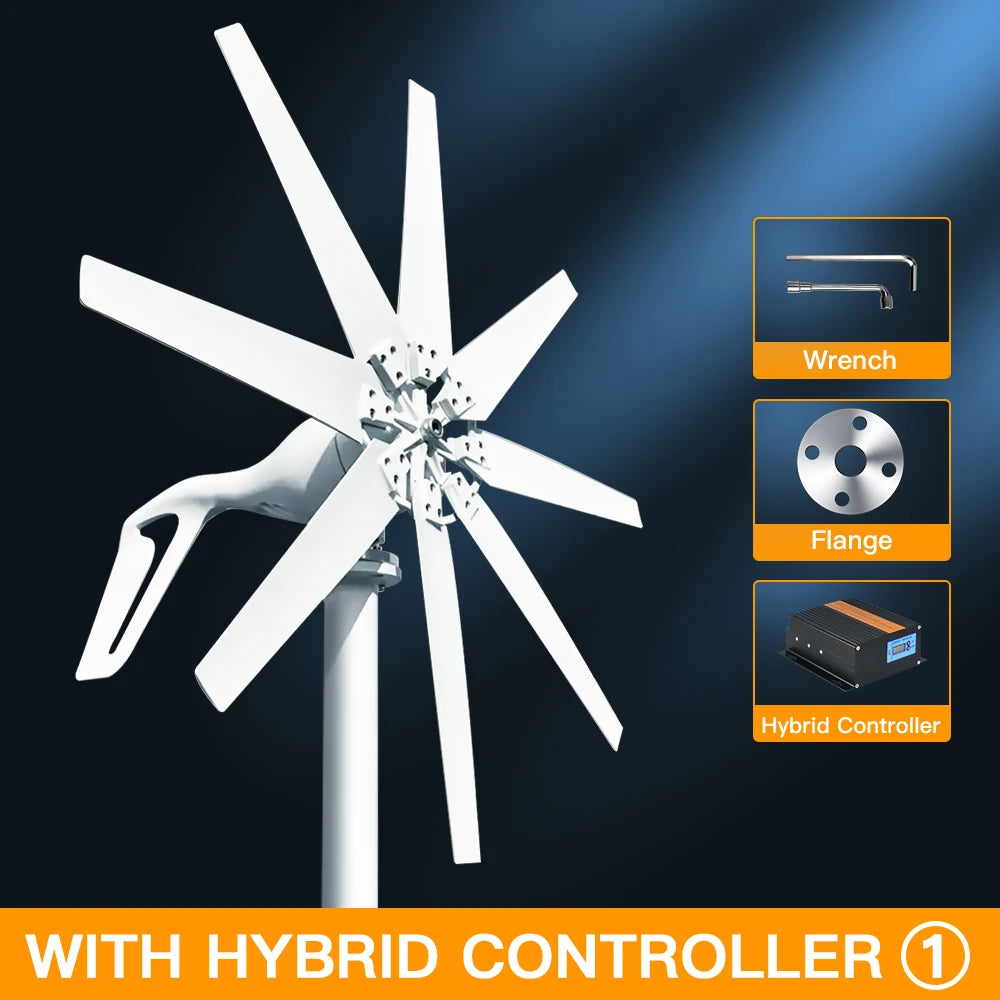 1000w Wind Turbine Generator 12V 24V 48V DC 220v AC Home System Free Green Alternative Energy Solar Panels Home Energy Solutions