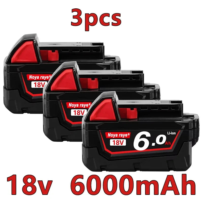 For Milwaukee 18V/ 3Ah 5Ah 6Ah 18650 Lithium Replacement Battery For Milwaukee 48-11-1860 48-11-1850 48-11-1840 Tool Battery