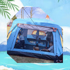 5-8/8-12 Person Outdoor Canopy Tent, Two Bedroom One Living Room Large Tent Mosquito Proof Skylight Family Travel Outing Equipm